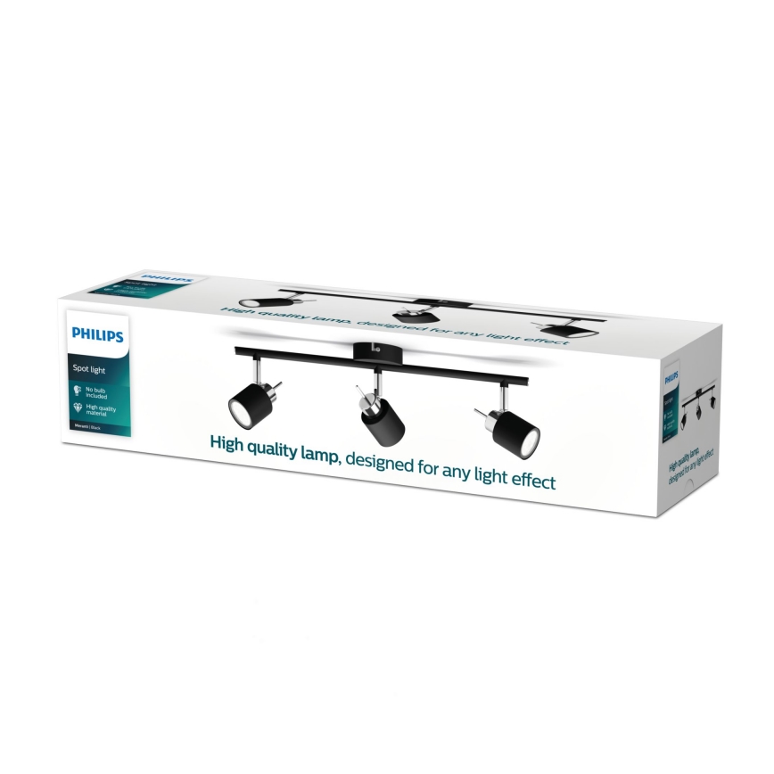 Philips - Reflektorska svjetiljka 3xGU10/35W/230V crna
