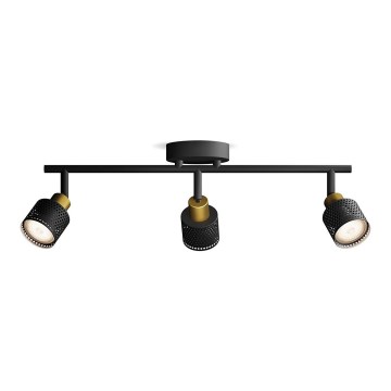 Philips - Reflektorska svjetiljka NIALL 3xGU10/5W/230V crna/mesing