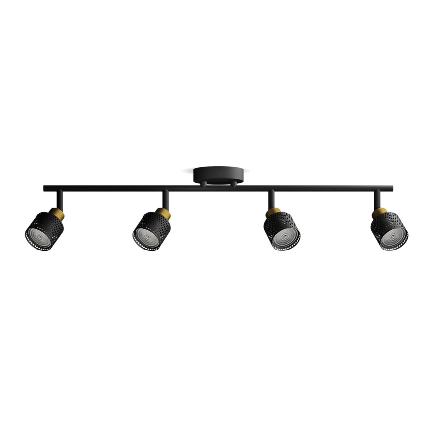 Philips - Reflektorska svjetiljka NIALL 4xGU10/5W/230V crna/mesing