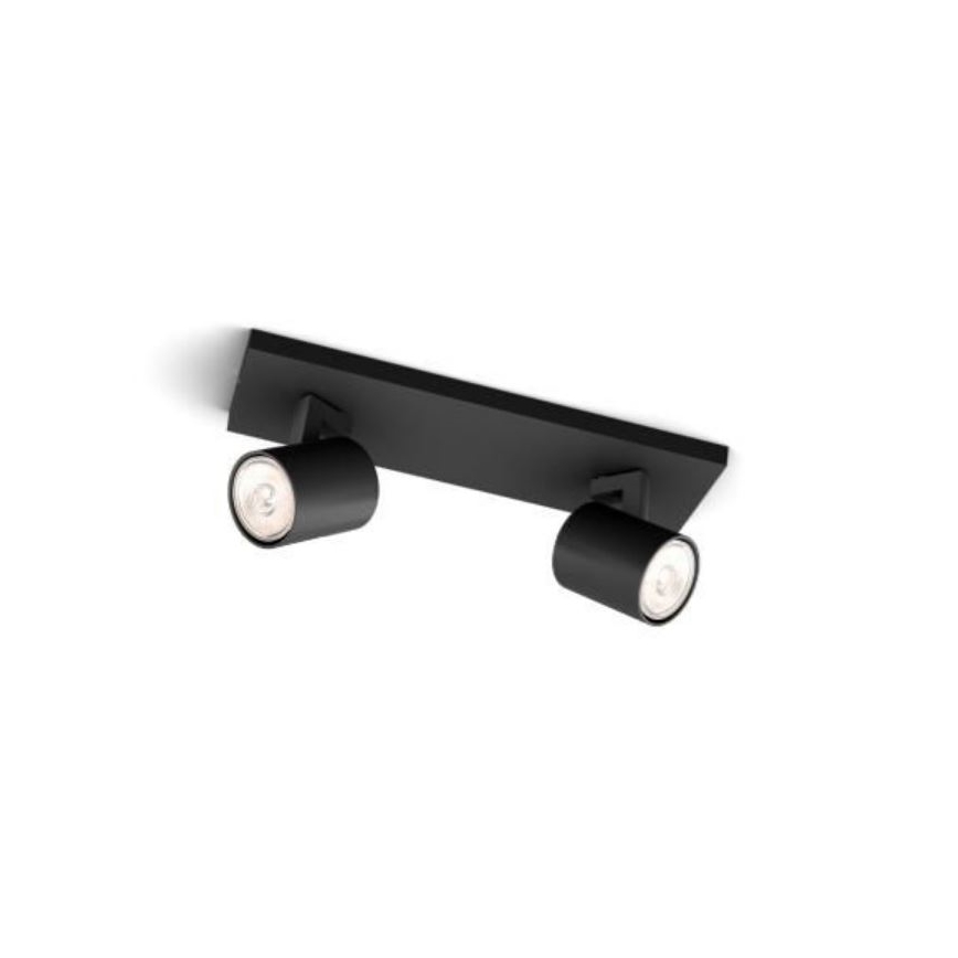 Philips - Reflektorska svjetiljka RUNNER 2xGU10/20W/230V crna