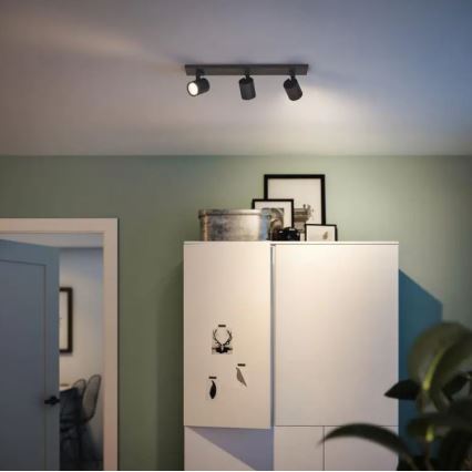 Philips - Reflektorska svjetiljka RUNNER 3xGU10/20W/230V crna