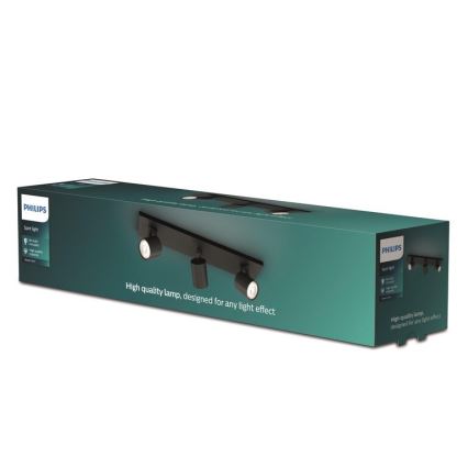 Philips - Reflektorska svjetiljka RUNNER 3xGU10/20W/230V crna