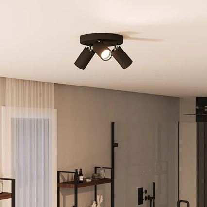 Philips - Reflektorska svjetiljka za kupaonicu IDRIS 3xGU10/5W/230V IP44 crna