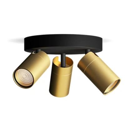Philips - Reflektorska svjetiljka za kupaonicu IDRIS 3xGU10/5W/230V IP44 crna/zlatna