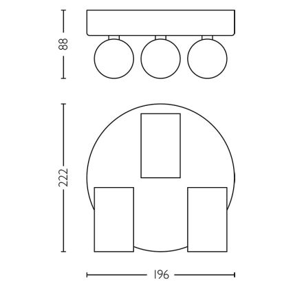 Philips - Reflektorska svjetiljka za kupaonicu IDRIS 3xGU10/5W/230V IP44 crna/zlatna