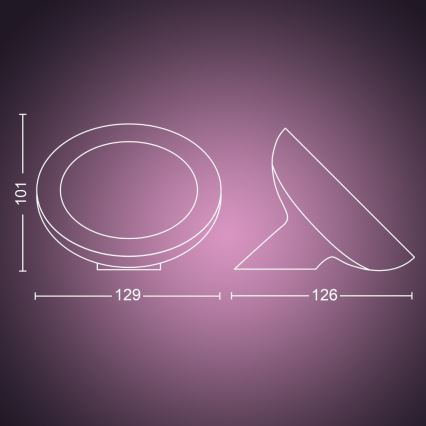 Philips - RGB LED stolna lampa Hue BLOOM s prigušivanjem LED/7,1W/230V