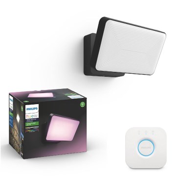Philips - RGB LED vanjski reflektor s mogućnošću prigušivanja Hue DISCOVER LED/15W/230V 2000–6500K IP44 + Hue Bridge