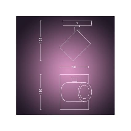 Philips - RGBW LED Prigušiva reflektorska svjetiljka Hue ARGENTA 1xGU10/4,2W/230V 2000-6500K