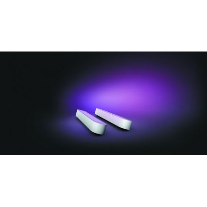 Philips - SET 2x LED RGB Stolna svjetiljka za prigušivanje HUE AMBIANCE LED/6W/230V bijela