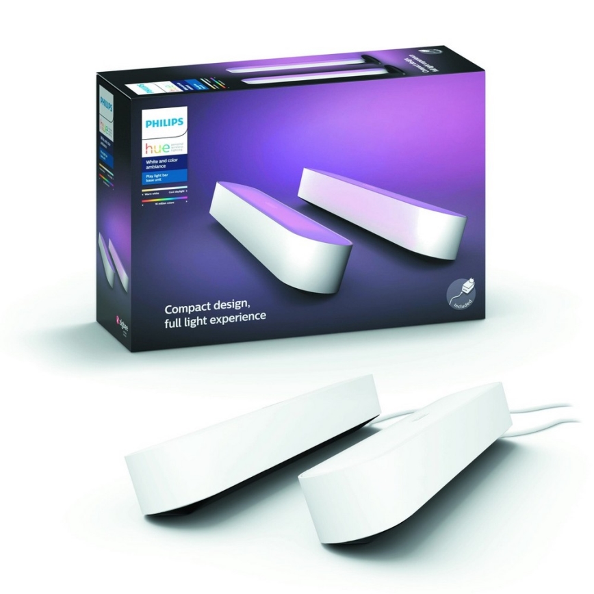 Philips - SET 2x LED RGB Stolna svjetiljka za prigušivanje HUE AMBIANCE LED/6W/230V bijela