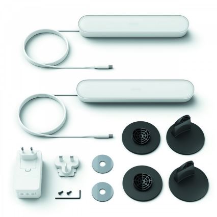 Philips - SET 2x LED RGB Stolna svjetiljka za prigušivanje HUE AMBIANCE LED/6W/230V bijela