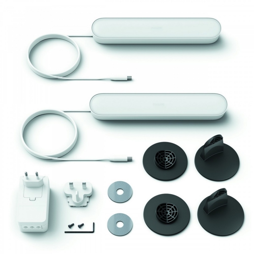 Philips - SET 2x LED RGB Stolna svjetiljka za prigušivanje HUE AMBIANCE LED/6W/230V bijela