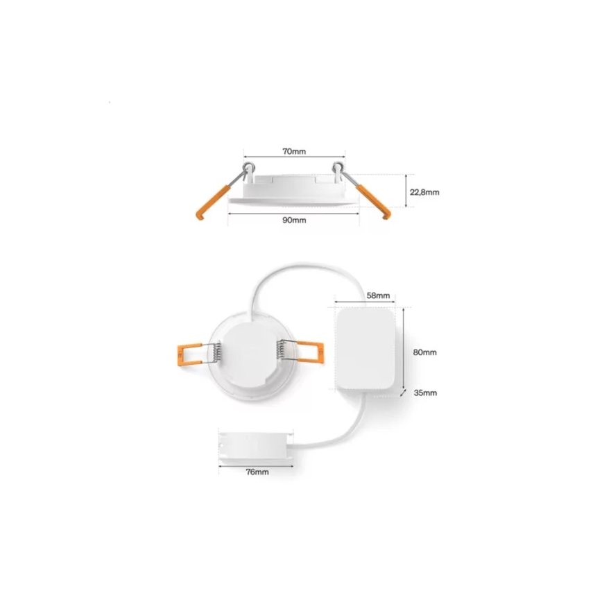 Philips - Komplet 3 kom. LED RGBW prigušivo ugradno stropno svjetlo za kupaonicu Hue SLIM LED/8,3W/230V 1000-20000K bijela P44