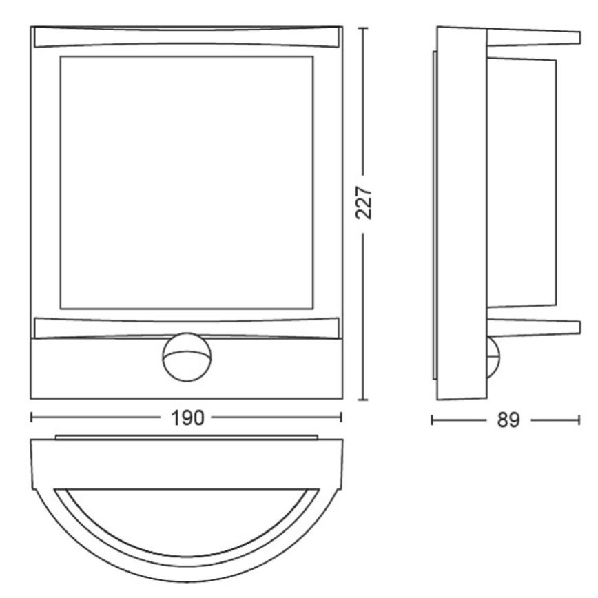 Philips - LED vanjsko zidno svjetlo sa senzorom SAMONDRA LED/3,8W/230V IP44