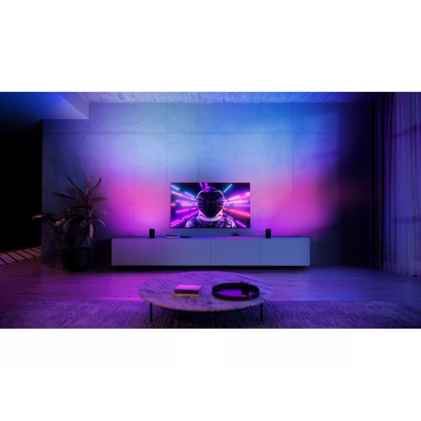 Philips - SET 2x LED RGBW s možností prigušivanja projekcijsko svjetlo Hue PLAY LED/20W/230V 2000–6500K crna