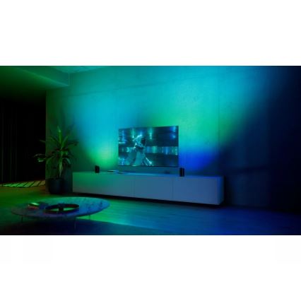 Philips - SET 2x LED RGBW s možností prigušivanja projekcijsko svjetlo Hue PLAY LED/20W/230V 2000–6500K crna