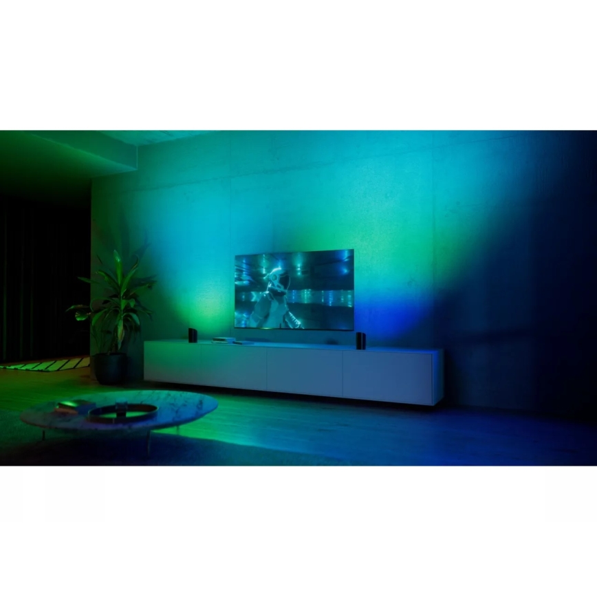 Philips - SET 2x LED RGBW s možností prigušivanja projekcijsko svjetlo Hue PLAY LED/20W/230V 2000–6500K crna