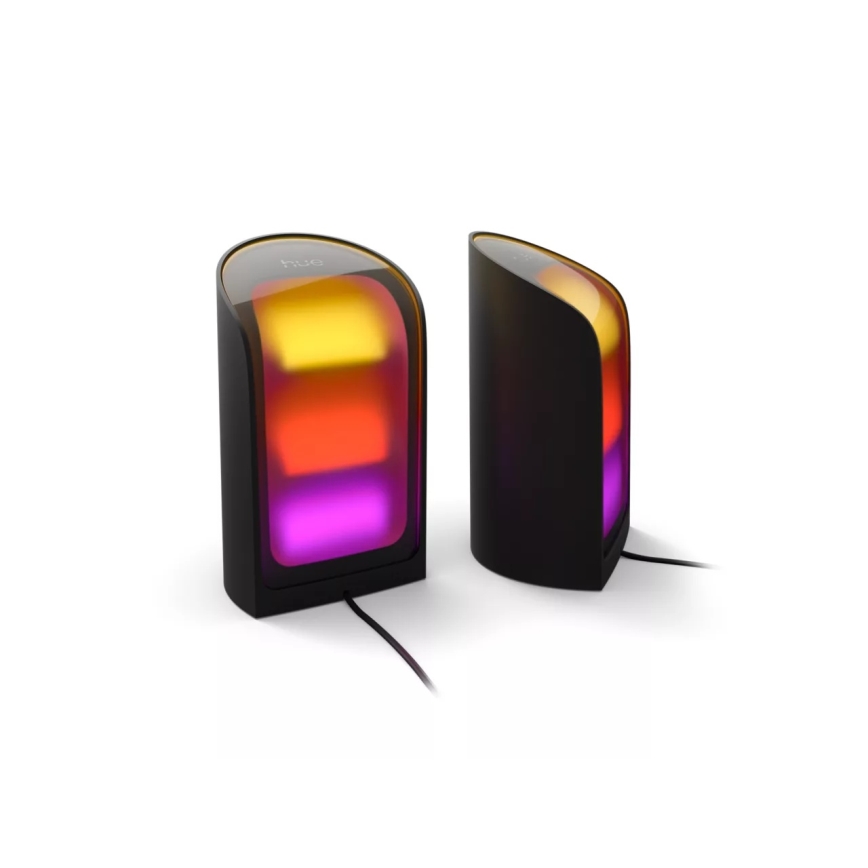Philips - SET 2x LED RGBW s možností prigušivanja projekcijsko svjetlo Hue PLAY LED/20W/230V 2000–6500K crna