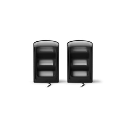 Philips - SET 2x LED RGBW s možností prigušivanja projekcijsko svjetlo Hue PLAY LED/20W/230V 2000–6500K crna