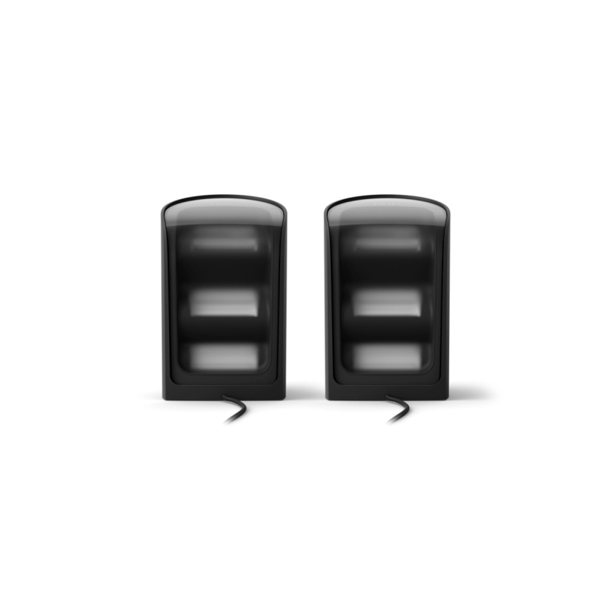 Philips - SET 2x LED RGBW s možností prigušivanja projekcijsko svjetlo Hue PLAY Wall Washer LED/20W/230V 2000–6500K crna