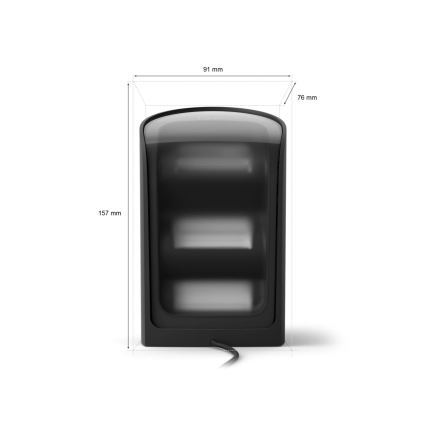 Philips - SET 2x LED RGBW s možností prigušivanja projekcijsko svjetlo Hue PLAY Wall Washer LED/20W/230V 2000–6500K crna