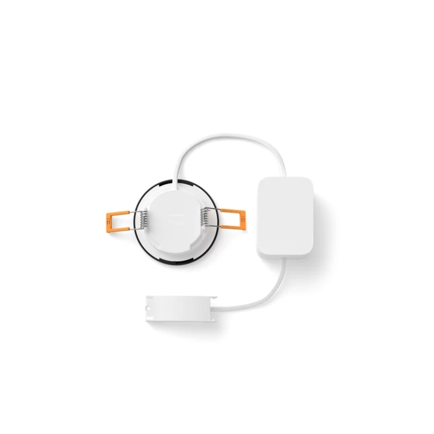 Philips - Komplet od 2 LED RGBW prigušive ugradne svjetiljke za kupaonicu Hue SLIM LED/8,3W/230V 2000-6500K crne IP44