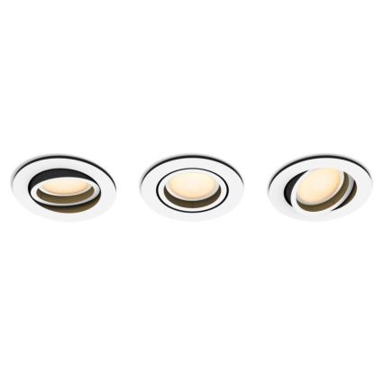 Philips - SET 3x LED Prigušiva ugradbena svjetiljka Hue MILLISKIN 1xGU10/5,7W/230V 2200-6500K