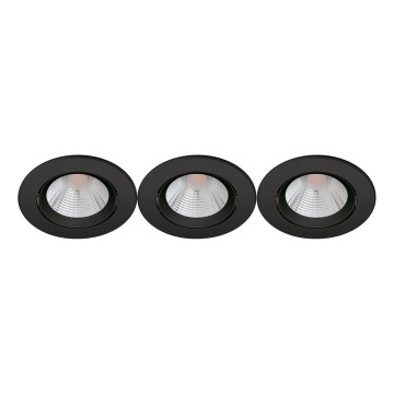 Philips - SET 3x LED Prigušiva ugradbena svjetiljka SPARKLE LED/5,5W/230V 2700K crna