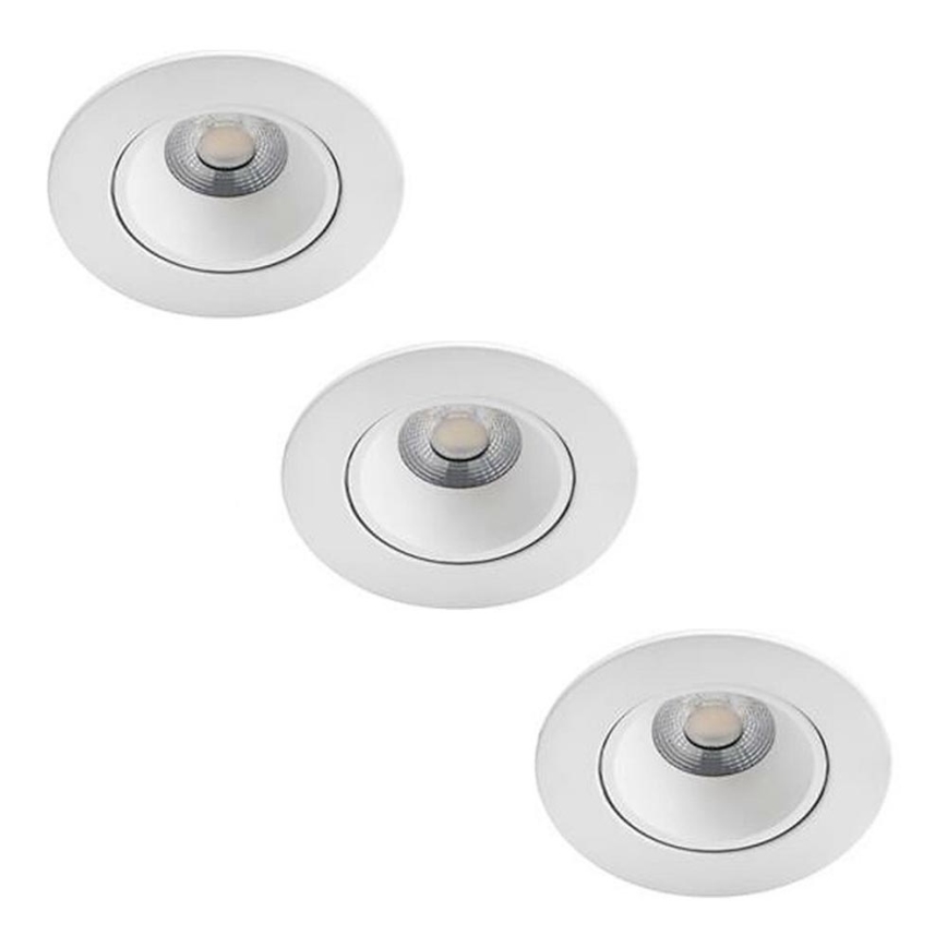 Philips - SET 3x LED Prigušiva ugradbena svjetiljka za kupaonicu ABROSA LED/9W/230V IP44