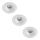 Philips - SET 3x LED Prigušiva ugradbena svjetiljka za kupaonicu ABROSA LED/9W/230V IP44