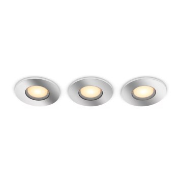 Philips - SET 3x LED prigušivača za kupaonske ugradbene svjetiljke Hue ADORE BATHROOM 1xGU10/4,2W/230V 2200-6500K IP44