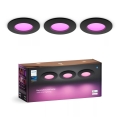 Philips - SET 3x LED RGBW Dimmabilno kupaonsko ugradbeno svjetlo Hue SLIM LED/8,3W/230V IP44 2000-6500K