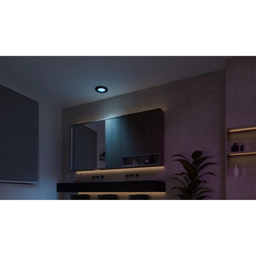 Philips - SET 3x LED RGBW Prigušiva ugradbena svjetiljka za kupaonicu Hue SLIM LED/8,3W/230V IP44 2000-6500K