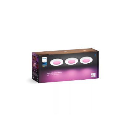 Philips - SET 3x LED RGBW Dimmabilno kupaonsko ugradbeno svjetlo Hue SLIM LED/8,3W/230V IP44 2000-6500K