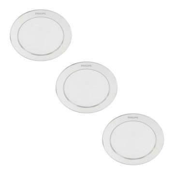 Philips - SET 3x LED Ugradbena svjetiljka 1xLED/3,5W/230V 2700K