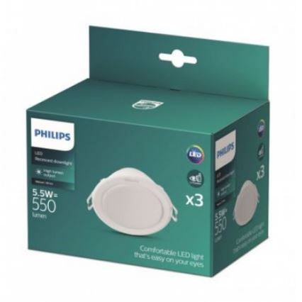 Philips - SET 3x LED Ugradbena svjetiljka LED/5,5W/230V
