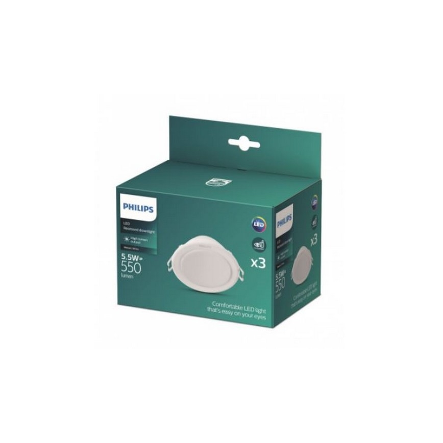 Philips - SET 3x LED Ugradbena svjetiljka LED/5,5W/230V