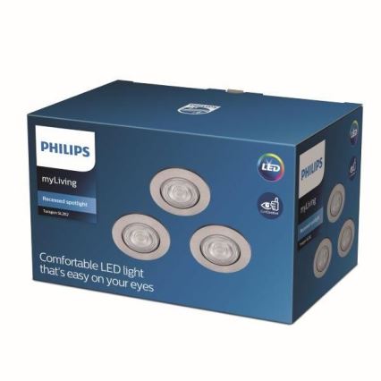 Philips - SET 3x LED Ugradbena svjetiljka LED/4,5W/230V 2700K