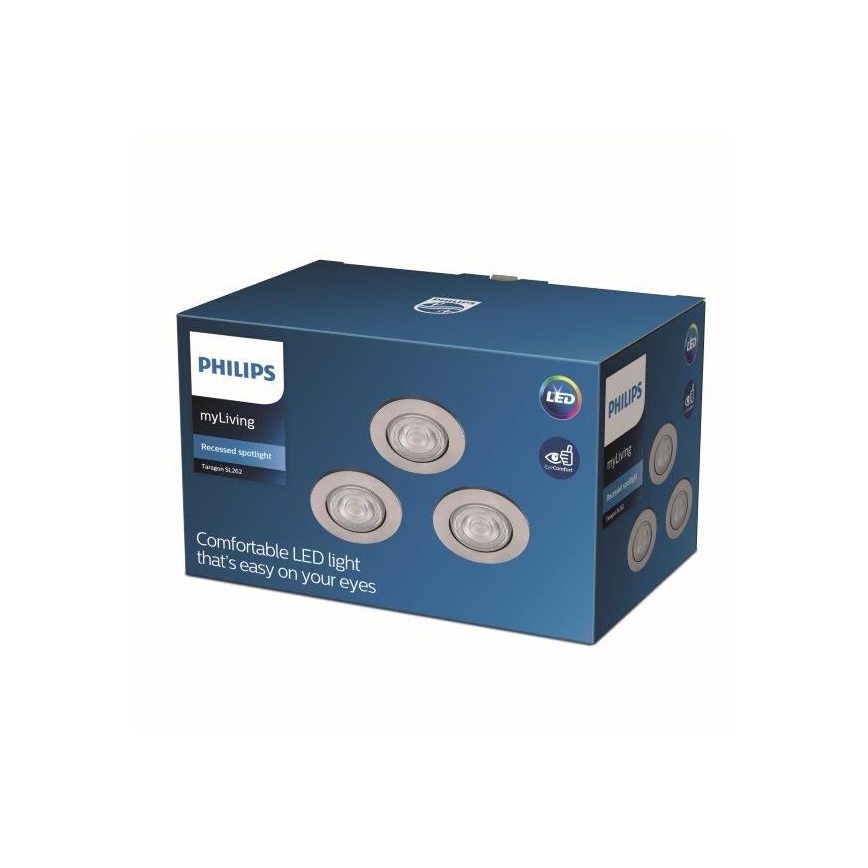 Philips - SET 3x LED Ugradbena svjetiljka LED/4,5W/230V 2700K
