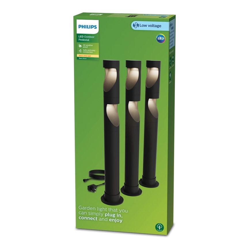 Philips - SET 3x LED Vanjska lampa GARDENLINK DESI LED/1,5W/230V 2700K IP44
