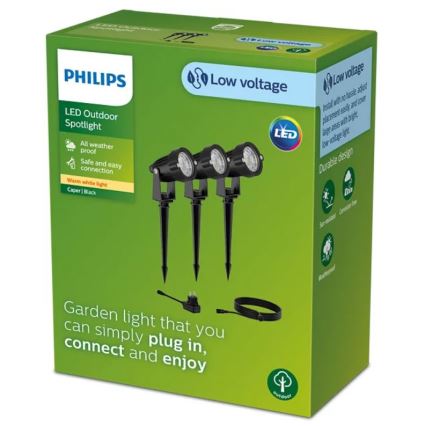 Philips - SET 3x LED Vanjska reflektorska svjetiljka CAPER LED/1,5W/24/230V IP44