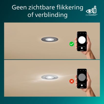 Philips - Set od 3 prigušive ugradne LED svjetiljke CILANTRO LED/5W/230V 4000K crne