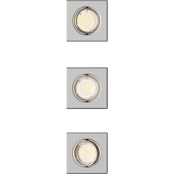 Philips - SET 3x ugradna svjetiljka PERIDOT 1xGU10/7W/230V srebrna