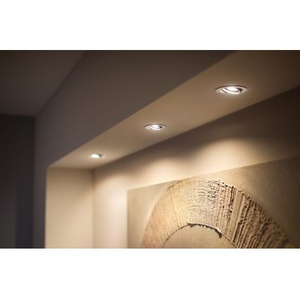 Philips - SET 3x LED Prigušiva ugradbena svjetiljka Hue MILLISKIN 1xGU10/4,2W/230 2200-6500K
