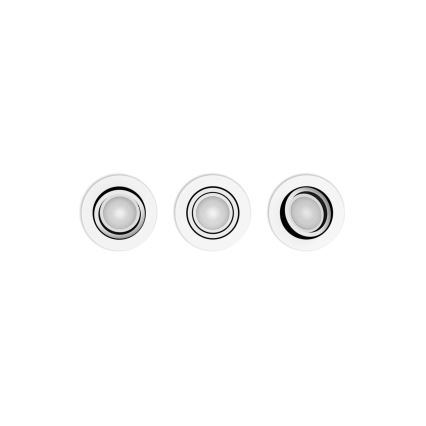 Philips - SET 3xLED RGBW Prigušiva ugradbena Hue CENTURA 1xGU10/4,2W/230V 2000-6500K