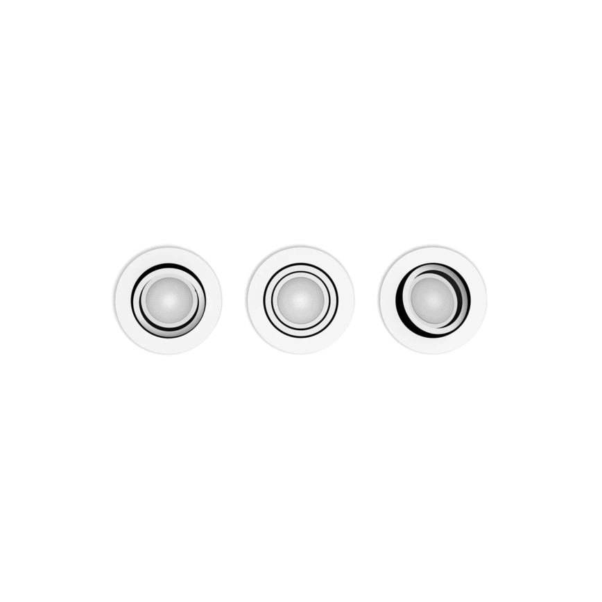 Philips - SET 3xLED RGBW Prigušiva ugradbena Hue CENTURA 1xGU10/4,2W/230V 2000-6500K