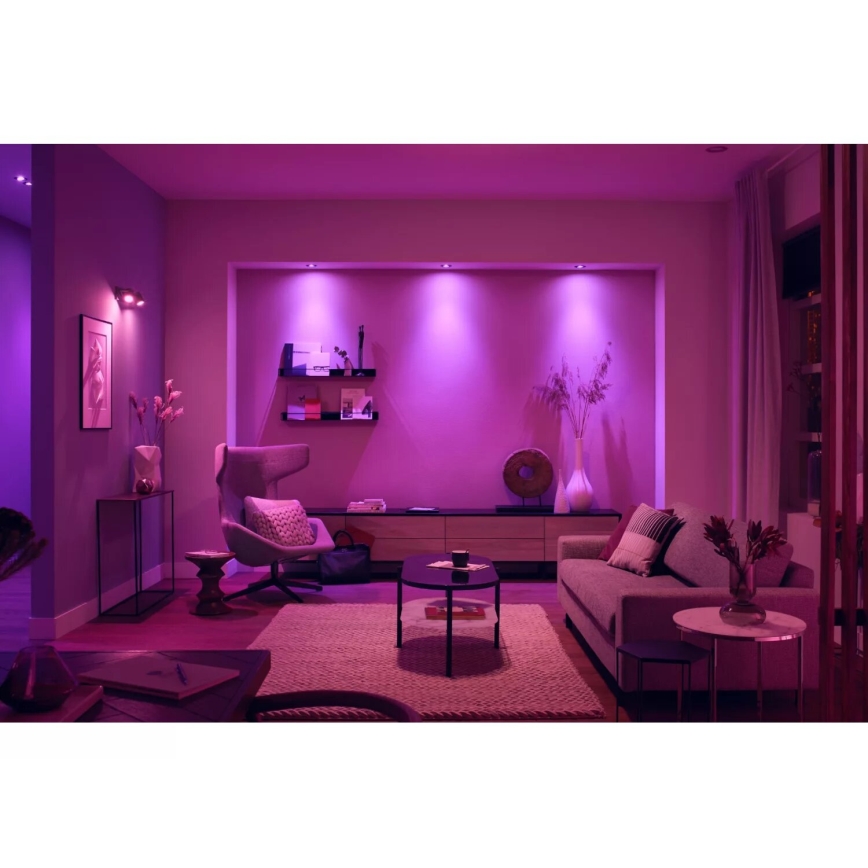 Philips - SET 3xLED RGBW Prigušiva ugradbena Hue CENTURA 1xGU10/4,2W/230V 2000-6500K