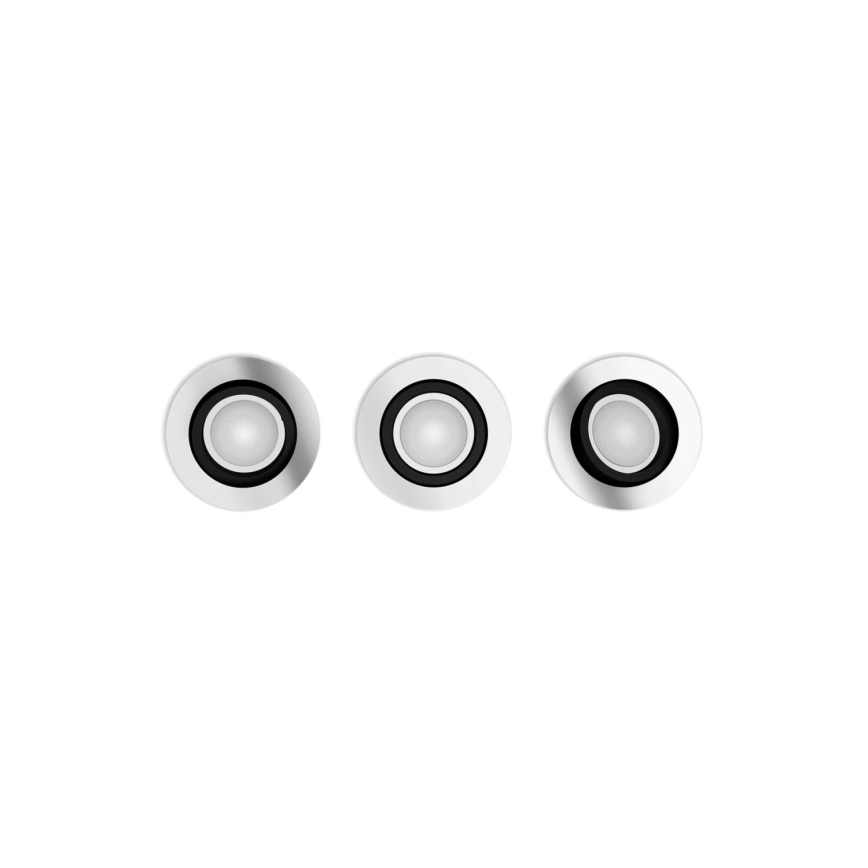 Philips - SET 3xLED RGBW Prigušiva ugradbena Hue CENTURA 1xGU10/4,2W/230V 2000-6500K