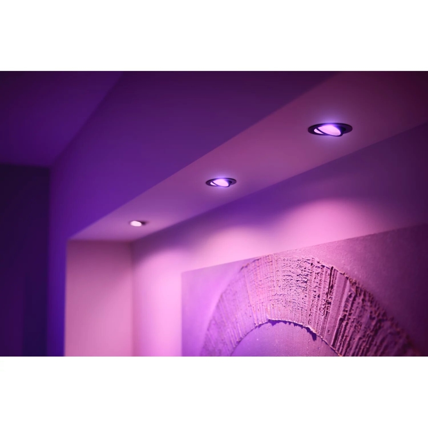 Philips - SET 3xLED RGBW Prigušiva ugradbena Hue CENTURA 1xGU10/4,2W/230V 2000-6500K