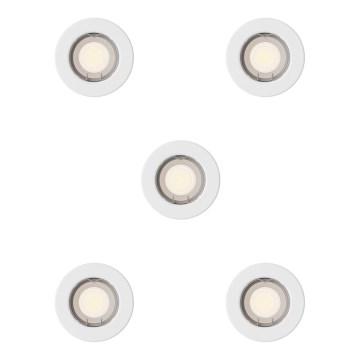 Philips - SET 5x ugradnih svjetiljki PERIDOT 1xGU10/7W/230V bijela